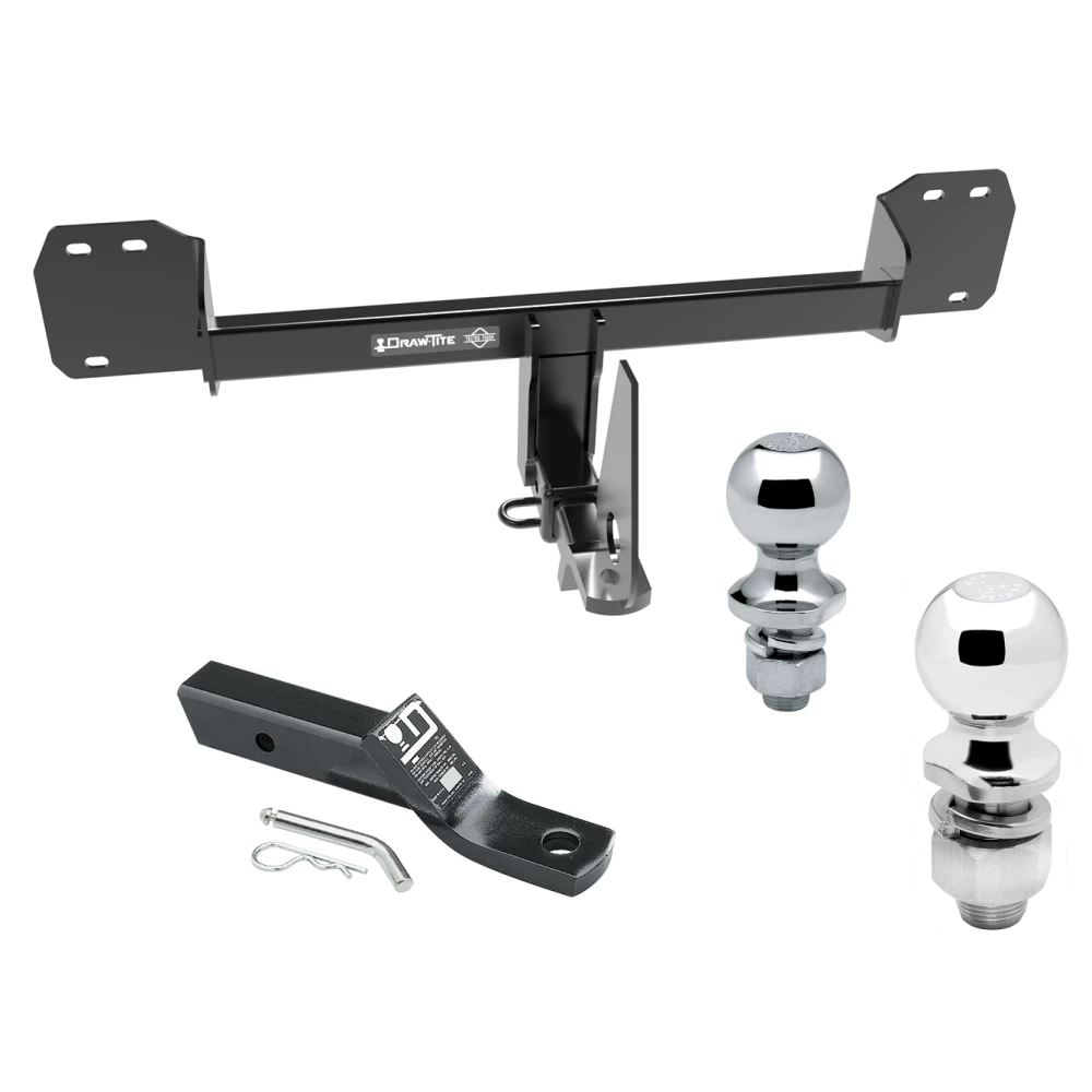 Trailer Tow Hitch For 19-26 Volvo XC40 19-24 XC40 Recharge 22-24 C40 Recharge 25-26 EX40 2" Receiver w/ 1-7/8" and 2" Ball
