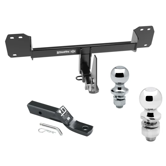 Trailer Tow Hitch For 19-26 Volvo XC40 19-24 XC40 Recharge 22-24 C40 Recharge 25-26 EX40 2" Receiver w/ 1-7/8" and 2" Ball