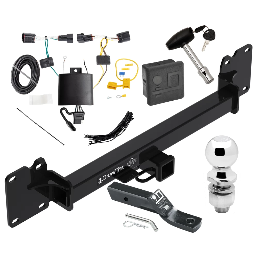 Trailer Tow Hitch For 18-23 Land Rover Range Rover Velar All Models Deluxe Package Wiring 2" Ball and Lock