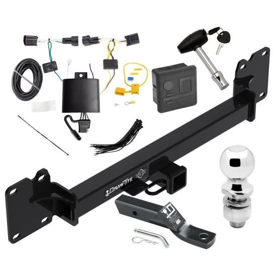 Trailer Tow Hitch For 18-23 Land Rover Range Rover Velar All Models Deluxe Package Wiring 2" Ball and Lock
