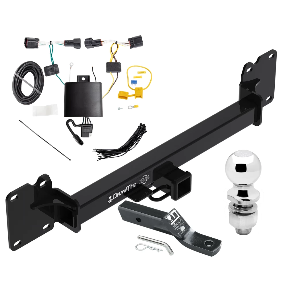 Trailer Tow Hitch For 18-23 Land Rover Range Rover Velar All Models Complete Package w/ Wiring and 2" Ball