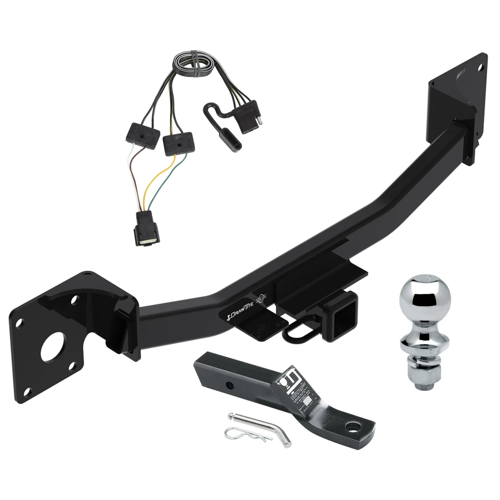 Trailer Tow Hitch For 19-26 Cadillac XT4 All Models Complete Package w/ Wiring and 1-7/8" Ball