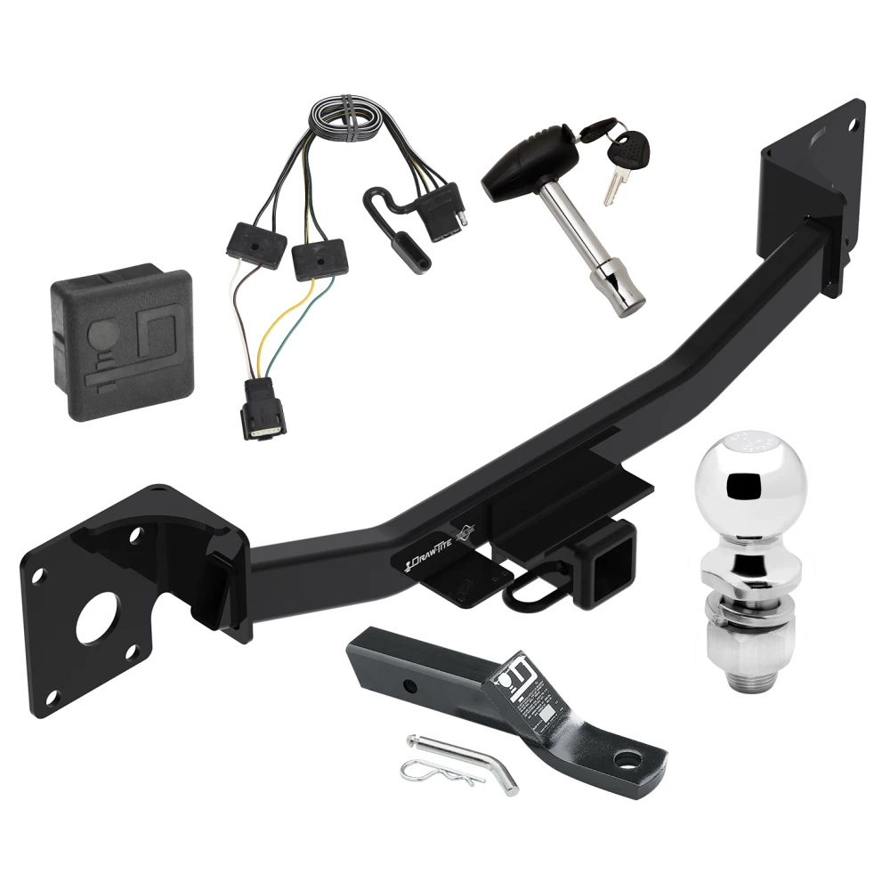 Trailer Tow Hitch For 19-26 Cadillac XT4 All Models Deluxe Package Wiring 2" Ball and Lock