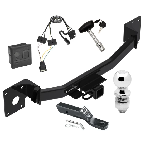 Trailer Tow Hitch For 19-26 Cadillac XT4 All Models Deluxe Package Wiring 2" Ball and Lock