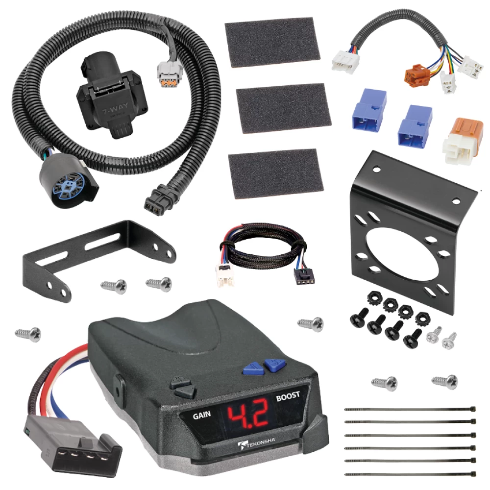 For 2005-2024 Nissan Frontier 7-Way RV Wiring + Tekonsha BRAKE-EVN Brake Control + Plug & Play BC Adapter By Tekonsha