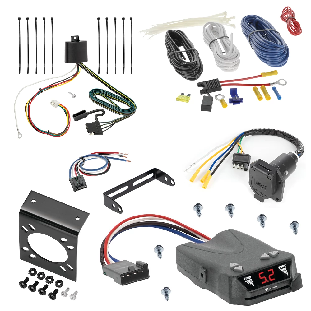 For 2016-2023 Mazda CX-9 7-Way RV Wiring + Tekonsha Brakeman IV Brake Control + Generic BC Wiring Adapter By Tekonsha