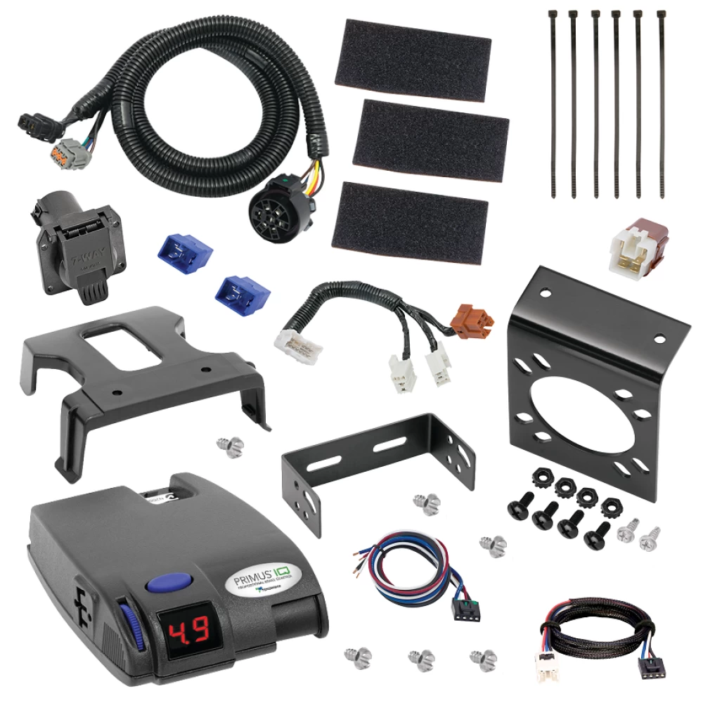 For 2005-2023 Nissan Frontier 7-Way RV Wiring + Tekonsha Primus IQ Brake Control + Plug & Play BC Adapter (For (Canada Only) Models) By Tekonsha
