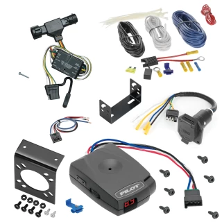 For 1993-1999 Ford Ranger 7-Way RV Wiring + Pro Series Pilot Brake Control + Generic BC Wiring Adapter By Tekonsha