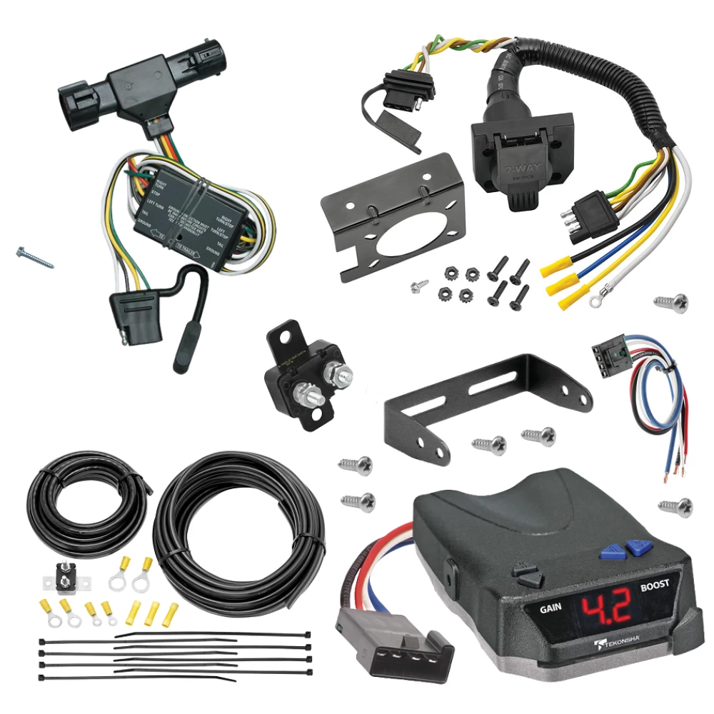 For 1998-2001 Mazda B2500 7-Way RV Wiring + Tekonsha BRAKE-EVN Brake Control + Generic BC Wiring Adapter By Tekonsha