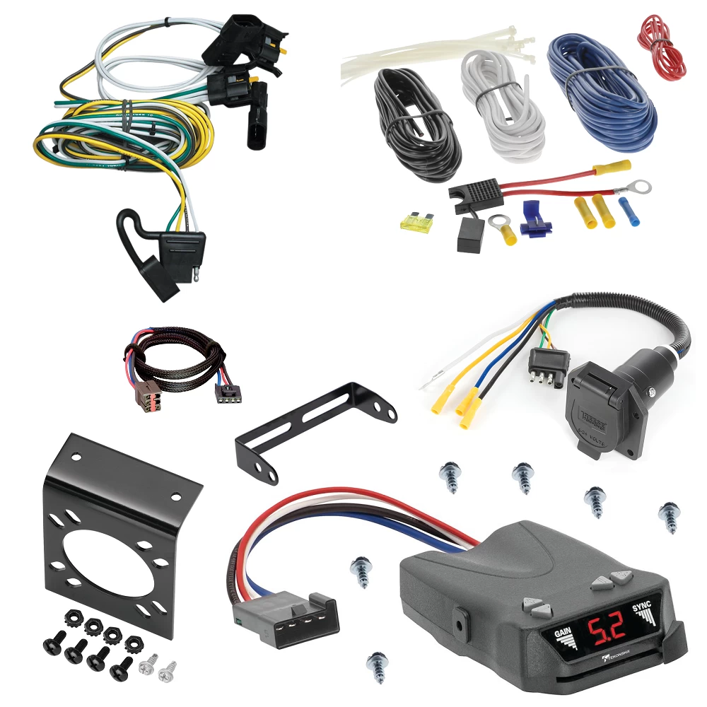 For 2002-2003 Mercury Mountaineer 7-Way RV Wiring + Tekonsha Brakeman IV Brake Control + Plug & Play BC Adapter By Tekonsha