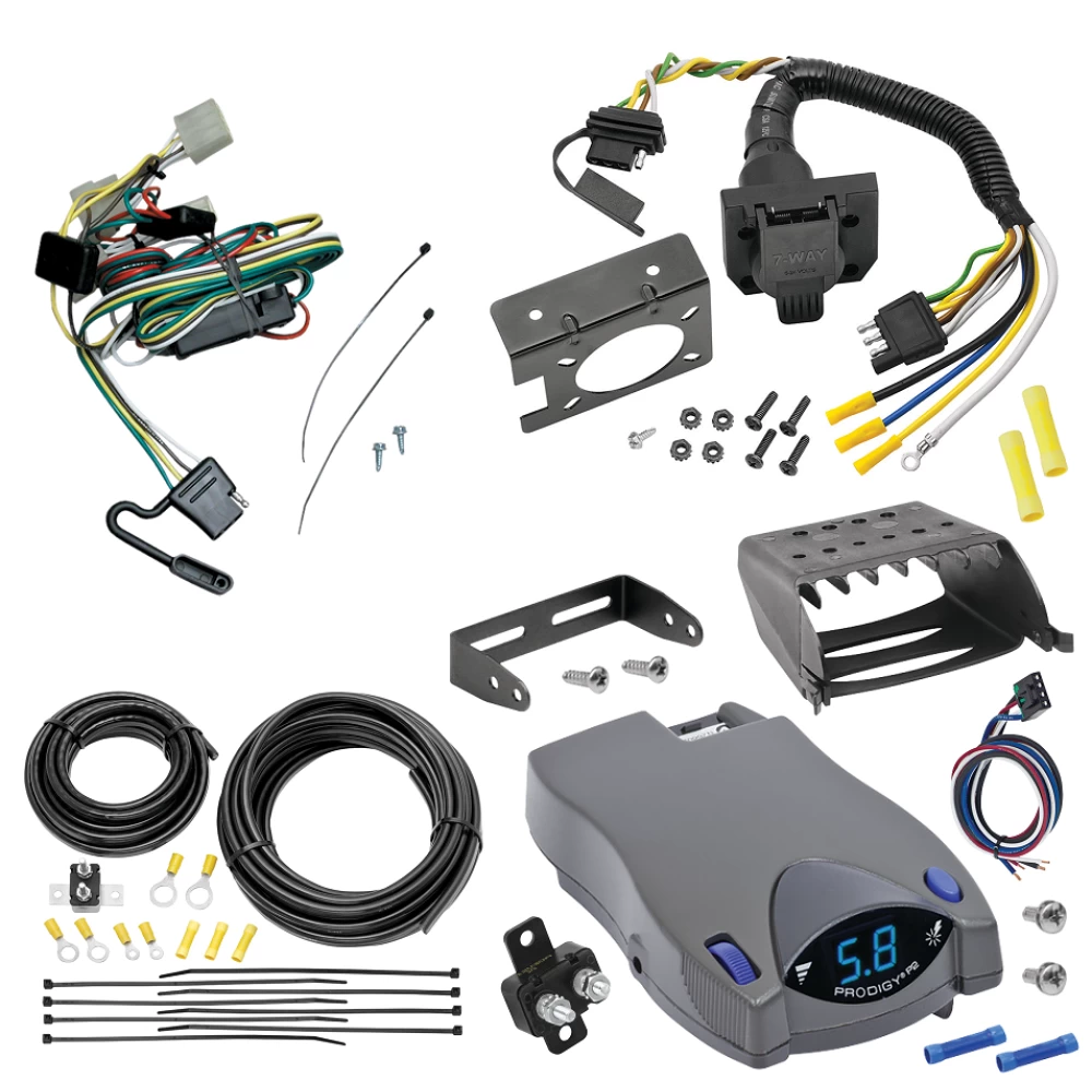 For 1995-2004 Toyota Tacoma 7-Way RV Wiring + Tekonsha Prodigy P2 Brake Control (For (App. starts 1995-1/2) Models) By Tekonsha