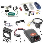For 07-18 Jeep Wrangler JK 7 Way Trailer Wiring RV 7 Pin 7 Blade + Pro Series POD Brake Controller + Wiring Adapter By Tekonsha
