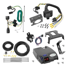 For 07-18 Jeep Wrangler JK 7 Way Trailer Wiring RV 7 Pin 7 Blade + Tekonsha Primus IQ Brake Controller By Tekonsha