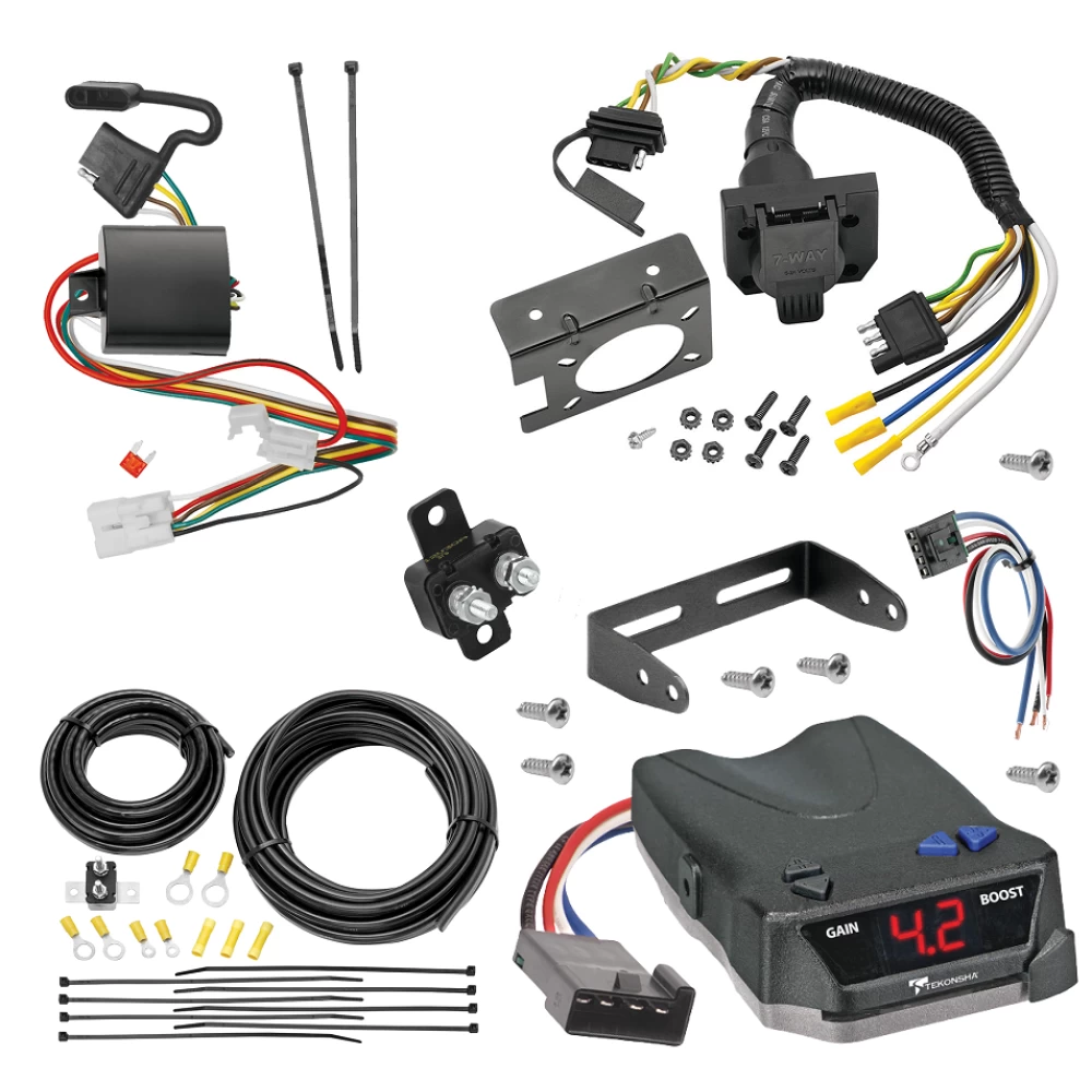 For 2010-2019 Subaru Outback 7-Way RV Wiring + Tekonsha BRAKE-EVN Brake Control + Generic BC Wiring Adapter (For Wagon, Except Sport Models) By Tekonsha