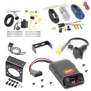 For 2014-2014 Nissan Rogue Select 7-Way RV Wiring + Pro Series POD Brake Control + Generic BC Wiring Adapter By Tekonsha