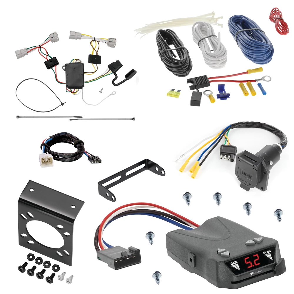 For 2005-2015 Toyota Tacoma 7-Way RV Wiring + Tekonsha Brakeman IV Brake Control + Plug & Play BC Adapter By Tekonsha