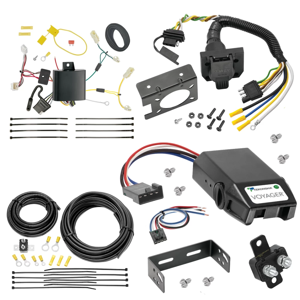For 2011-2014 Toyota Sienna 7-Way RV Wiring + Tekonsha Voyager Brake Control + Generic BC Wiring Adapter By Tekonsha