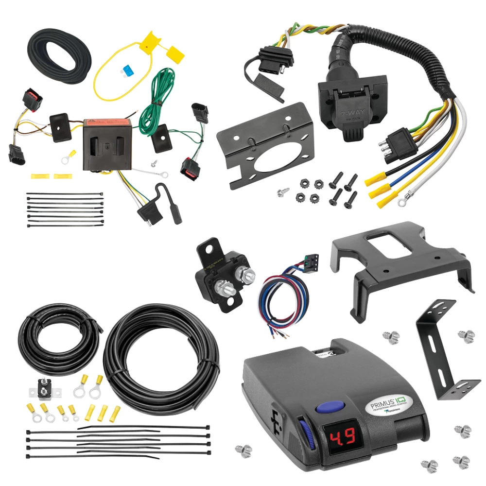 For 2008-2017 Jeep Patriot 7-Way RV Wiring + Tekonsha Primus IQ Brake Control By Tekonsha