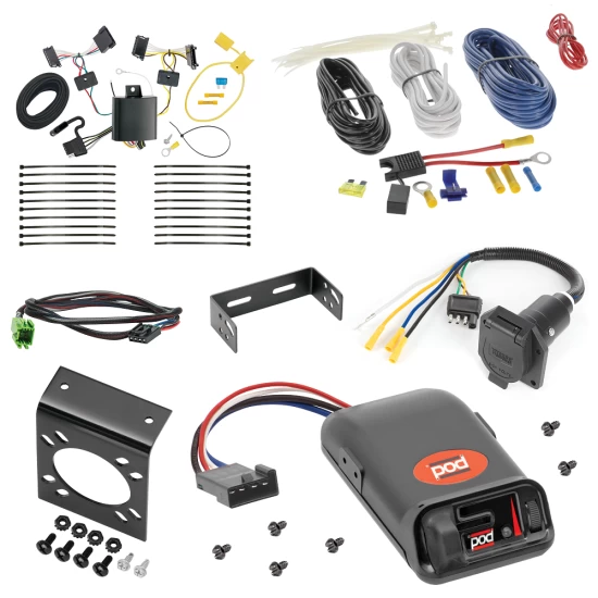 For 2007-2013 Freightliner Sprinter 2500 7-Way RV Wiring + Pro Series POD Brake Control + Plug & Play BC Adapter By Tekonsha