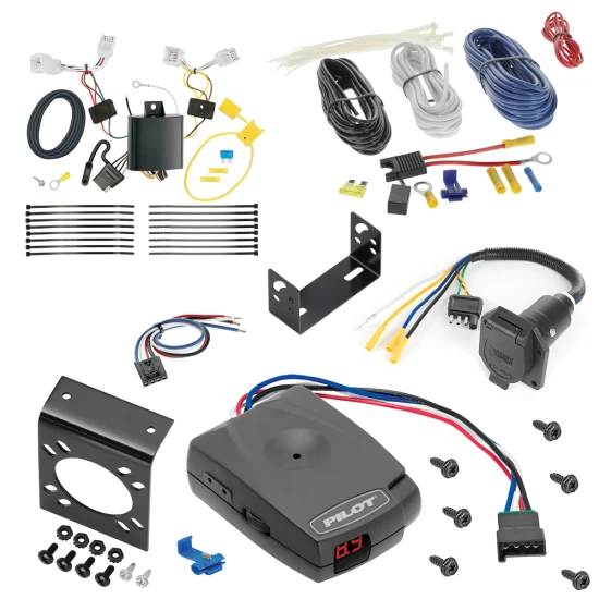 For 2017-2024 KIA Niro 7-Way RV Wiring + Pro Series Pilot Brake Control + Generic BC Wiring Adapter By Tekonsha