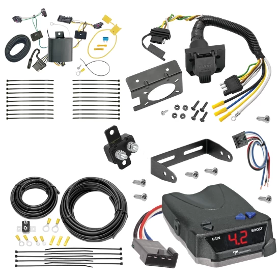 For 2017-2024 Jeep Compass 7-Way RV Wiring + Tekonsha BRAKE-EVN Brake Control + Generic BC Wiring Adapter (For (New Body Style) Models) By Tekonsha
