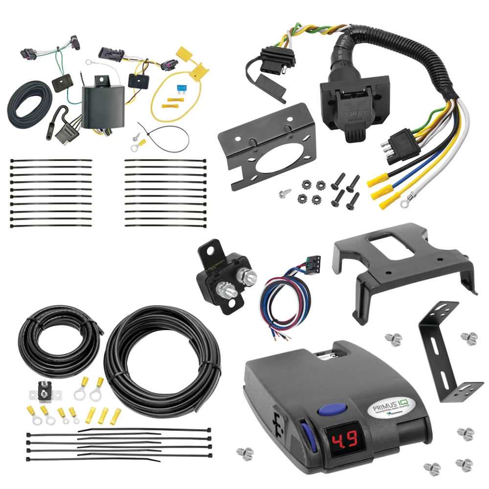 For 2017-2024 Jeep Compass 7-Way RV Wiring + Tekonsha Primus IQ Brake Control (For (New Body Style) Models) By Tekonsha