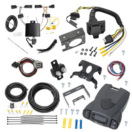 For 2019-2023 Jeep Cherokee 7-Way RV Wiring + Tekonsha Prodigy P3 Brake Control + Plug & Play BC Adapter By Tekonsha