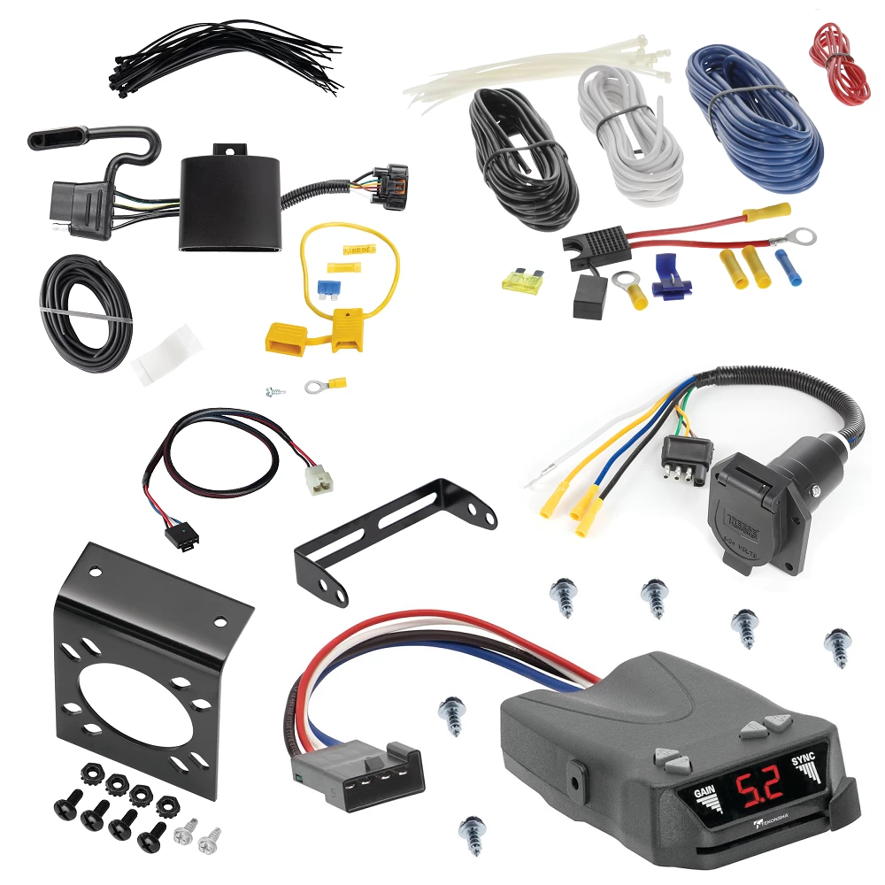 For 2020-2024 KIA Telluride 7-Way RV Wiring + Tekonsha Brakeman IV Brake Control + Plug & Play BC Adapter By Tekonsha