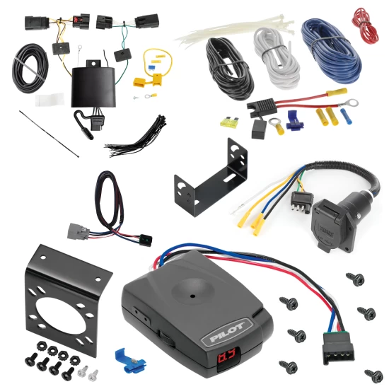 For 2018-2024 Jeep Wrangler 7-Way RV Wiring + Pro Series Pilot Brake Control + Plug & Play BC Adapter (For JL (New Body Style) Models) By Tekonsha