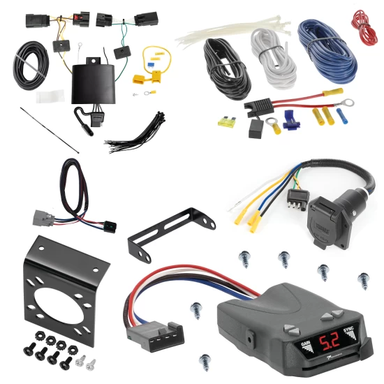 For 2020-2024 Jeep Gladiator 7-Way RV Wiring + Tekonsha Brakeman IV Brake Control + Plug & Play BC Adapter By Tekonsha