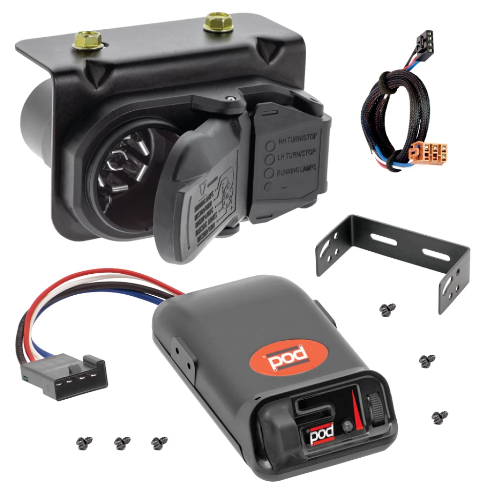 For 2007-2007 GMC Sierra 2500 HD 7-Way RV Wiring + Pro Series POD Brake Control + Plug & Play BC Adapter By Tekonsha