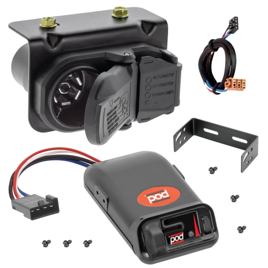 For 2007-2007 GMC Sierra 2500 HD 7-Way RV Wiring + Pro Series POD Brake Control + Plug & Play BC Adapter By Tekonsha
