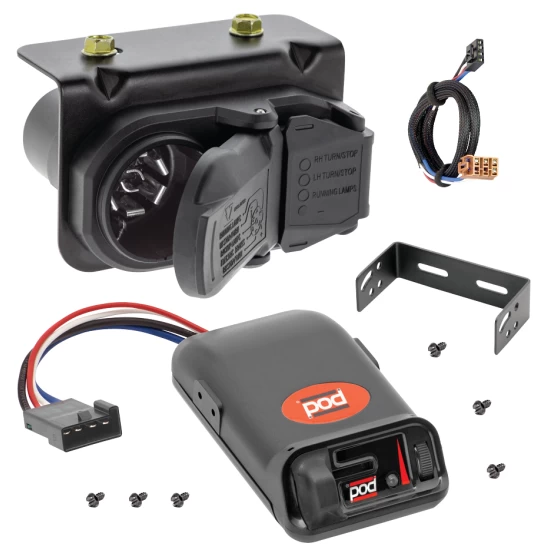 For 2000-2002 GMC Yukon XL 2500 7-Way RV Wiring + Pro Series POD Brake Control + Plug & Play BC Adapter By Tekonsha