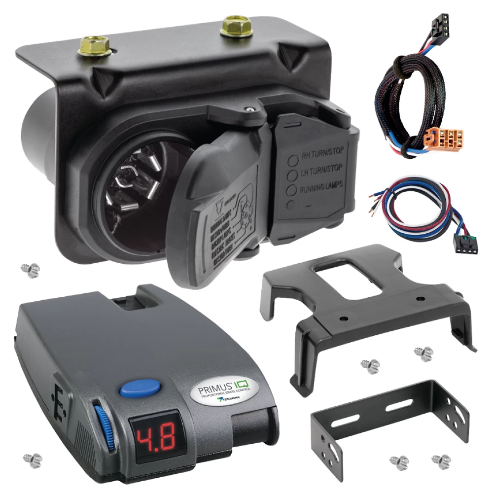 For 2003-2006 GMC Yukon 7-Way RV Wiring + Tekonsha Primus IQ Brake Control + Plug & Play BC Adapter By Tekonsha