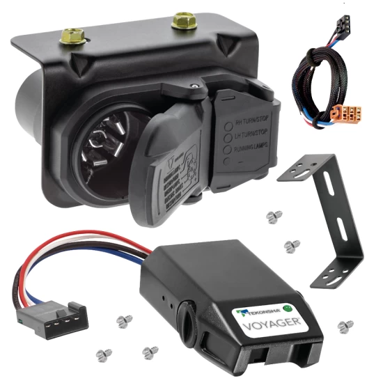 For 2007-2007 GMC Sierra 1500 HD 7-Way RV Wiring + Tekonsha Voyager Brake Control + Plug & Play BC Adapter By Tekonsha