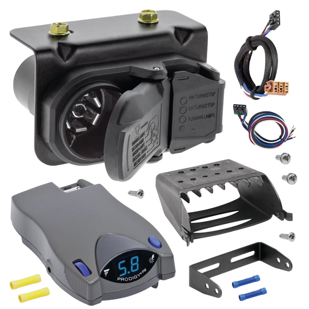 For 2001-2002 GMC Yukon Denali 7-Way RV Wiring + Tekonsha Prodigy P2 Brake Control + Plug & Play BC Adapter By Tekonsha