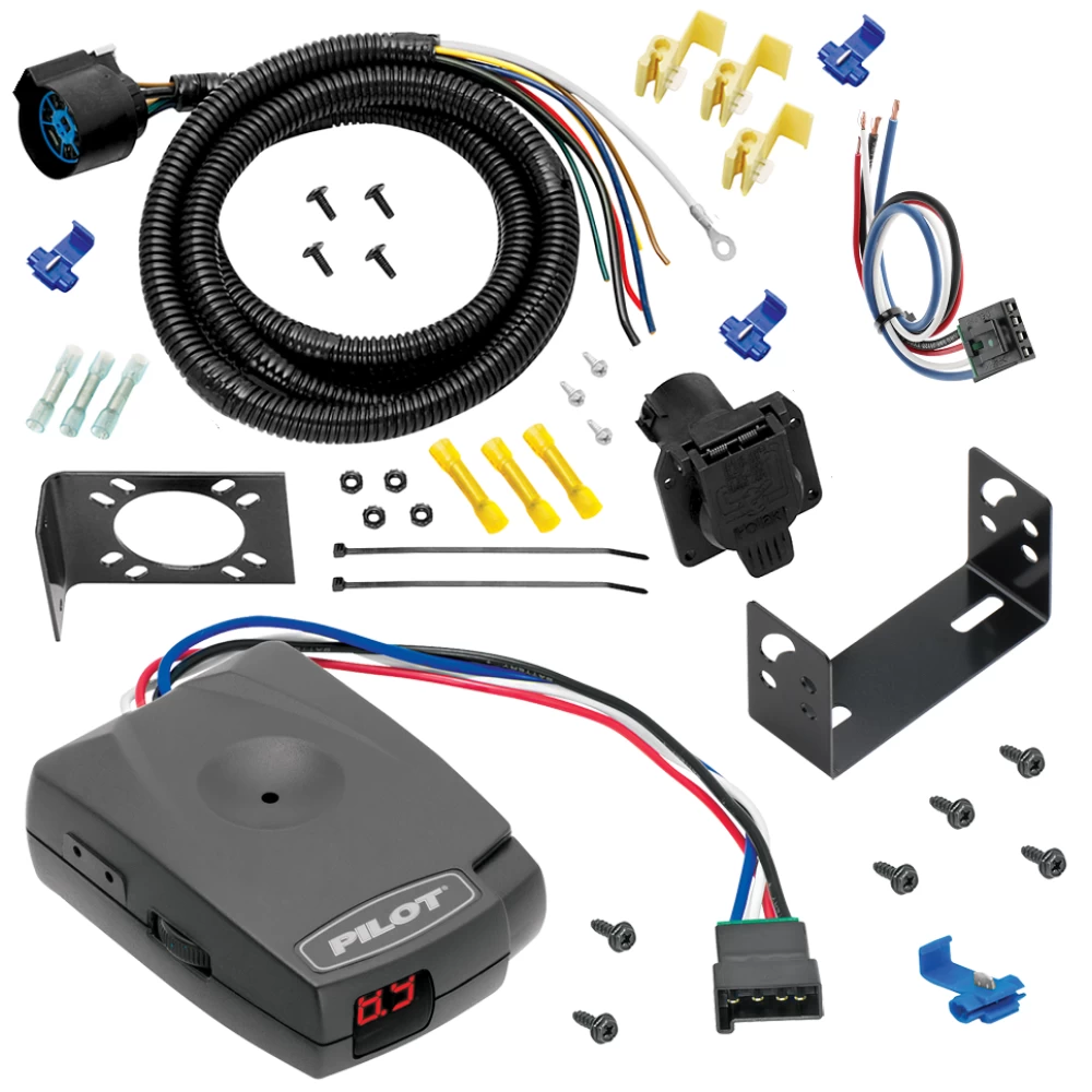 For 1999-2009 GMC C6500 Topkick 7-Way RV Wiring + Pro Series Pilot Brake Control + Generic BC Wiring Adapter By Tow Ready
