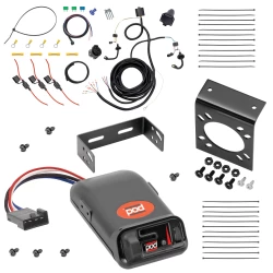 For 15-27 Ford Transit 150 250 350 22-27 E-Transit 7 Way Trailer Wiring RV 7 Pin 7 Blade + Pro Series POD Brake Controller By Tekonsha
