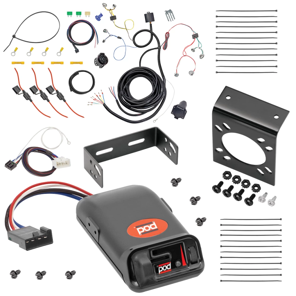 For 2016-2023 Toyota Tacoma 7-Way RV Wiring + Pro Series POD Brake Control + Plug & Play BC Adapter By Tekonsha