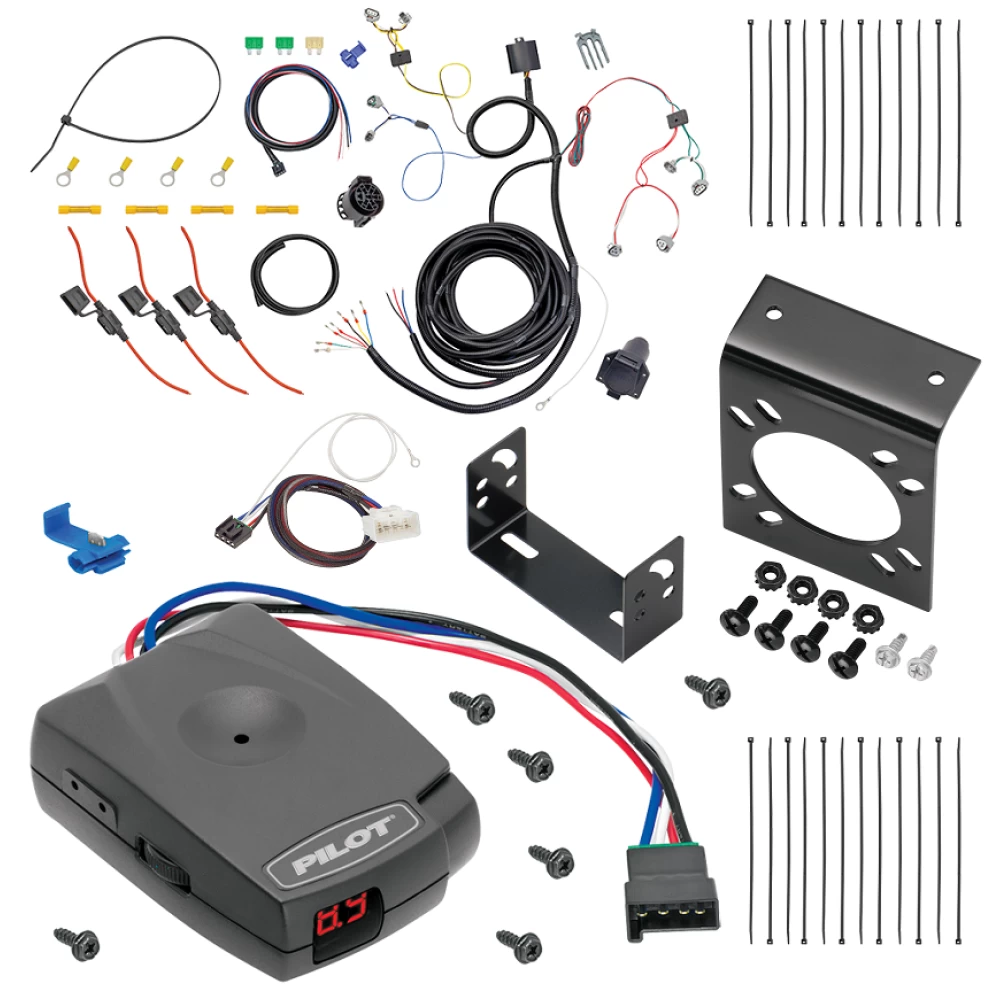 For 2016-2023 Toyota Tacoma 7-Way RV Wiring + Pro Series Pilot Brake Control + Plug & Play BC Adapter By Tekonsha