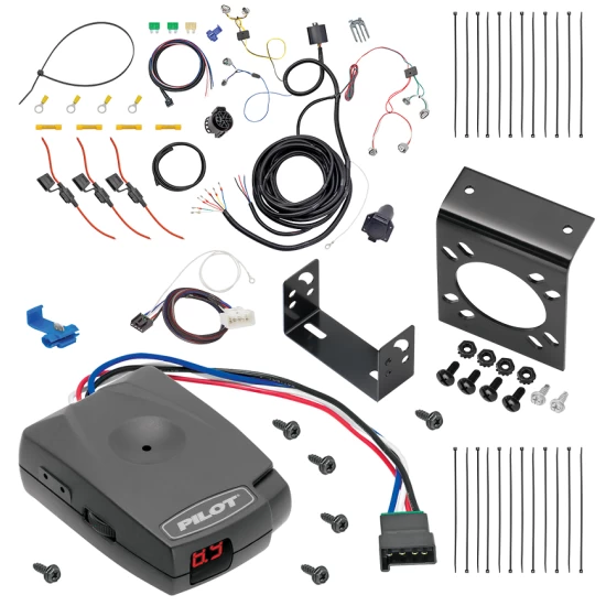 For 2016-2023 Toyota Tacoma 7-Way RV Wiring + Pro Series Pilot Brake Control + Plug & Play BC Adapter By Tekonsha