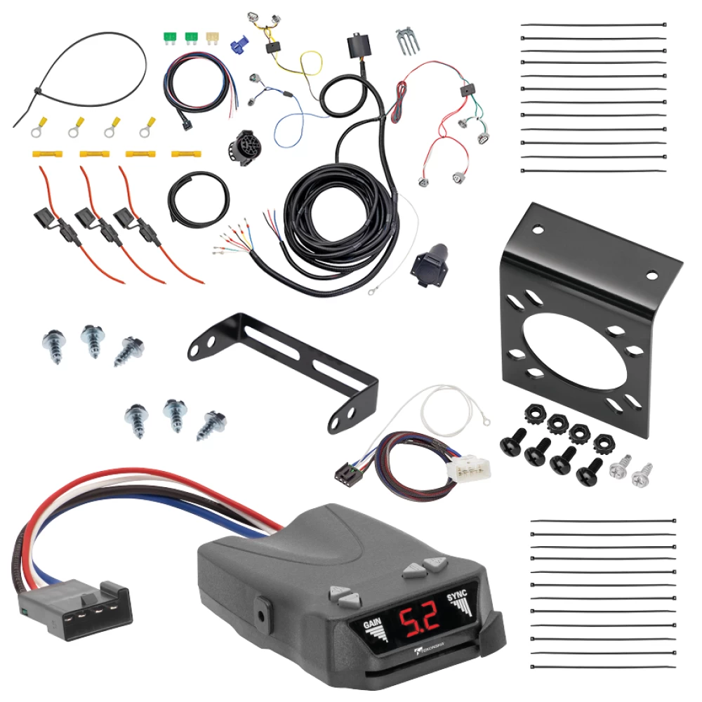 For 2016-2023 Toyota Tacoma 7-Way RV Wiring + Tekonsha Brakeman IV Brake Control + Plug & Play BC Adapter By Tekonsha