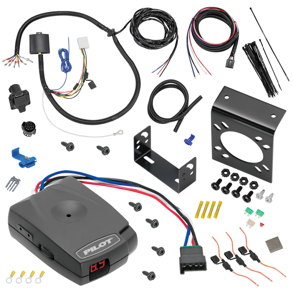 For 2014-2019 Toyota Highlander 7-Way RV Wiring + Pro Series Pilot Brake Control By Tekonsha