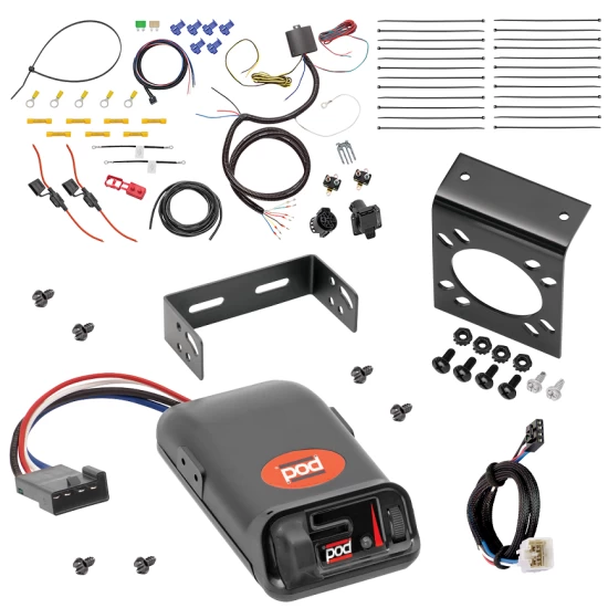 For 2007-2009 Toyota 4Runner 7-Way RV Wiring + Pro Series POD Brake Control + Plug & Play BC Adapter By Tekonsha