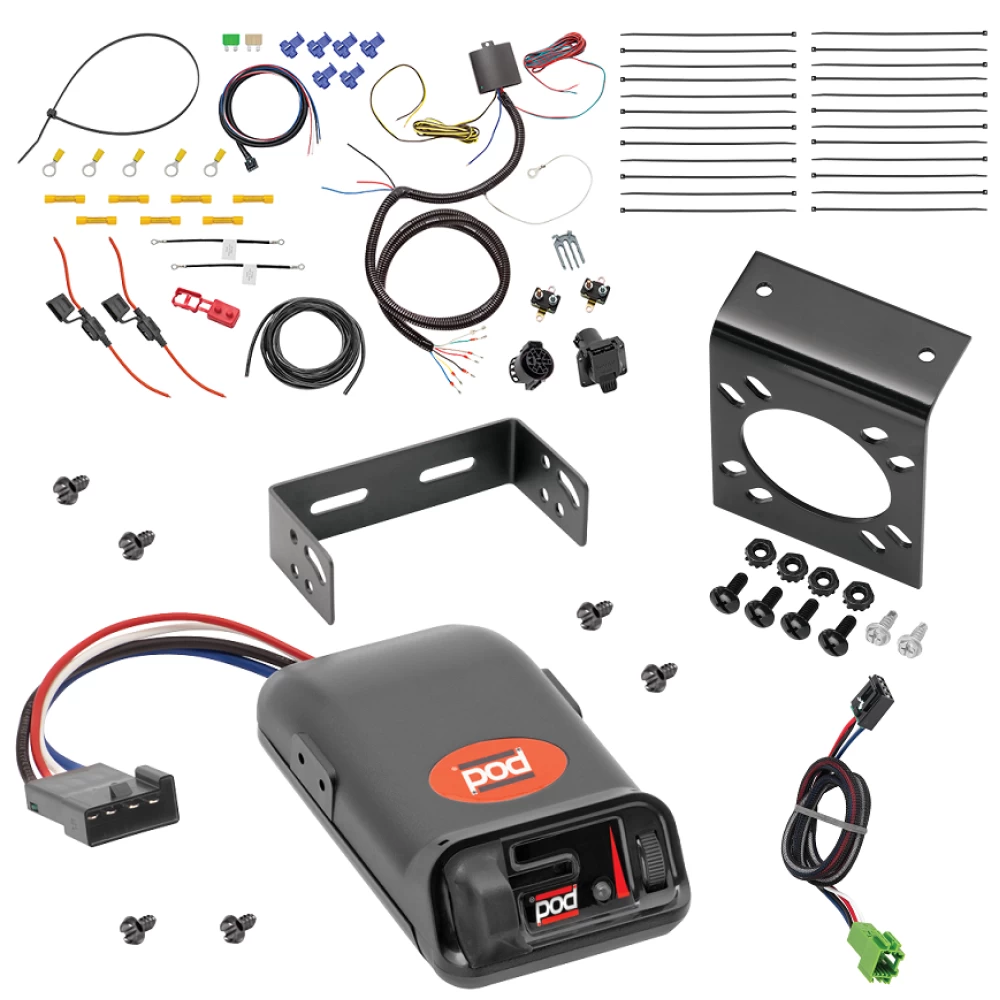 For 2016-2023 Mercedes-Benz GLE350 7-Way RV Wiring + Pro Series POD Brake Control + Plug & Play BC Adapter By Tekonsha