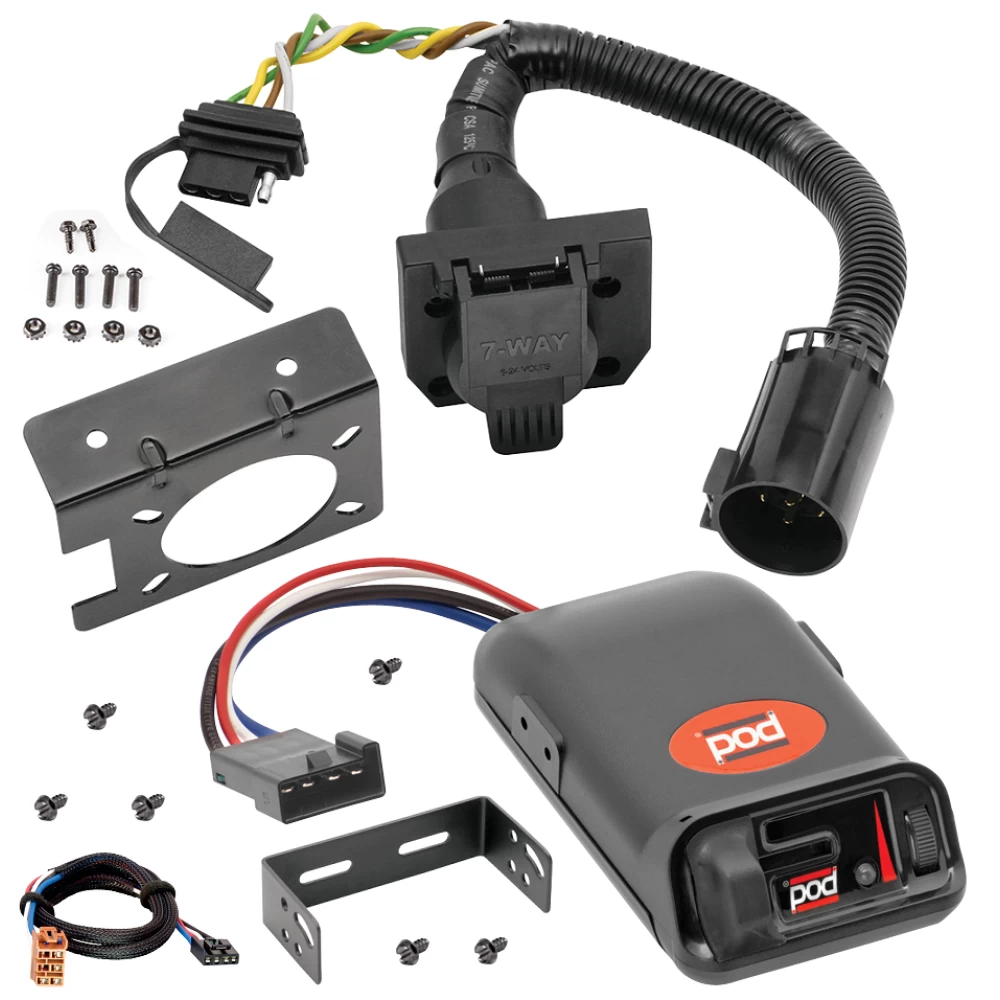 For 2003-2007 GMC Sierra 3500 7-Way RV Wiring + Pro Series POD Brake Control + Plug & Play BC Adapter By Reese Towpower
