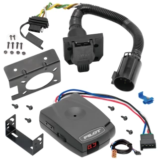 For 2003-2007 GMC Sierra 3500 7-Way RV Wiring + Pro Series Pilot Brake Control + Plug & Play BC Adapter By Reese Towpower