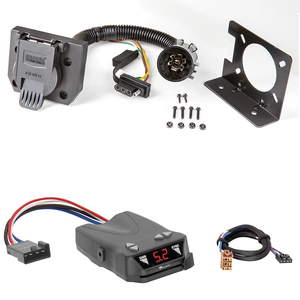 For 2001-2002 GMC Sierra 3500 7-Way RV Wiring + Tekonsha Brakeman IV Brake Control + Plug & Play BC Adapter By Reese Towpower