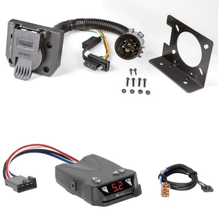 For 2001-2002 GMC Sierra 3500 7-Way RV Wiring + Tekonsha Brakeman IV Brake Control + Plug & Play BC Adapter By Reese Towpower