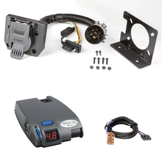 For 1999-2002 GMC Sierra 2500 7-Way RV Wiring + Tekonsha Primus IQ Brake Control + Plug & Play BC Adapter By Reese Towpower